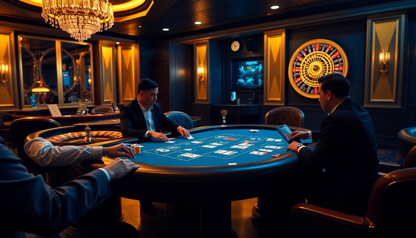 Experience thrilling casino action at KP88 with a live dealer managing a high-stakes poker table.
