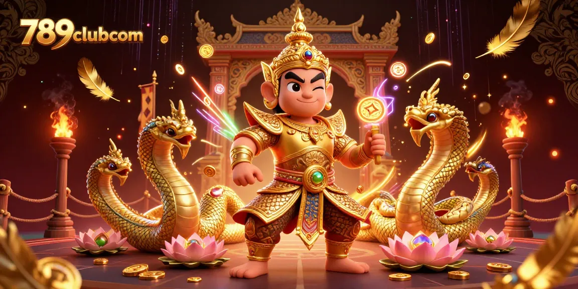 Experience the vibrant gaming world of 789clubcom with dynamic icons and a dazzling guardian.