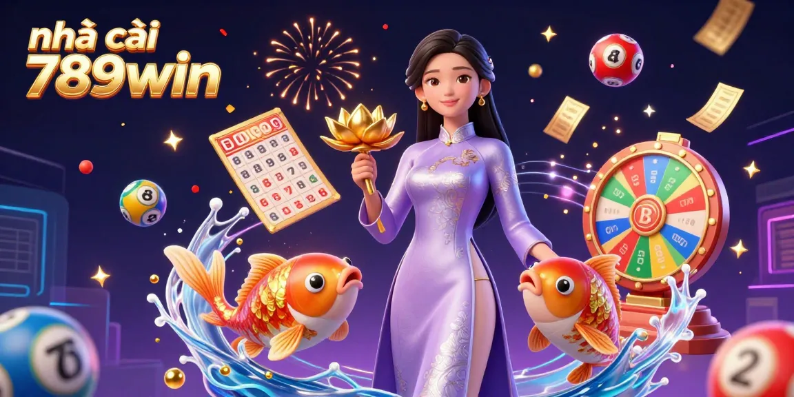 Engage with nhà cái 789win through a vivid lottery and gaming scene featuring excitement and vibrant energy.