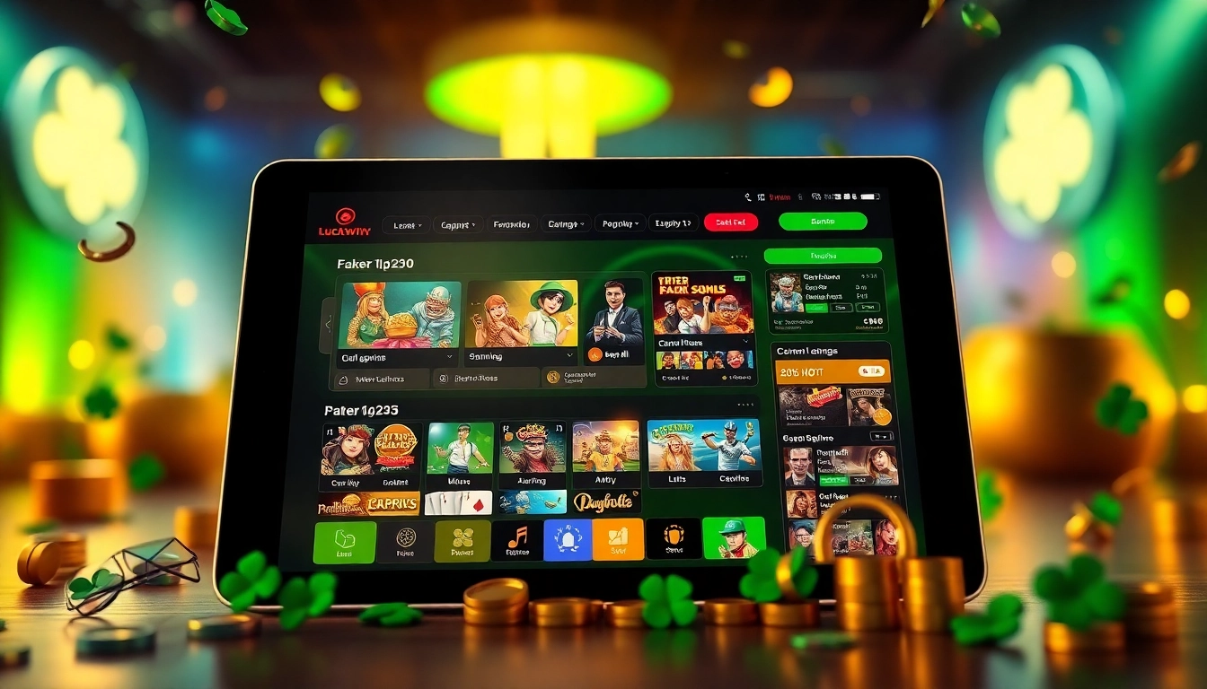 Exciting online gambling experience on luck8win.live showcasing vibrant casino games on a digital tablet.