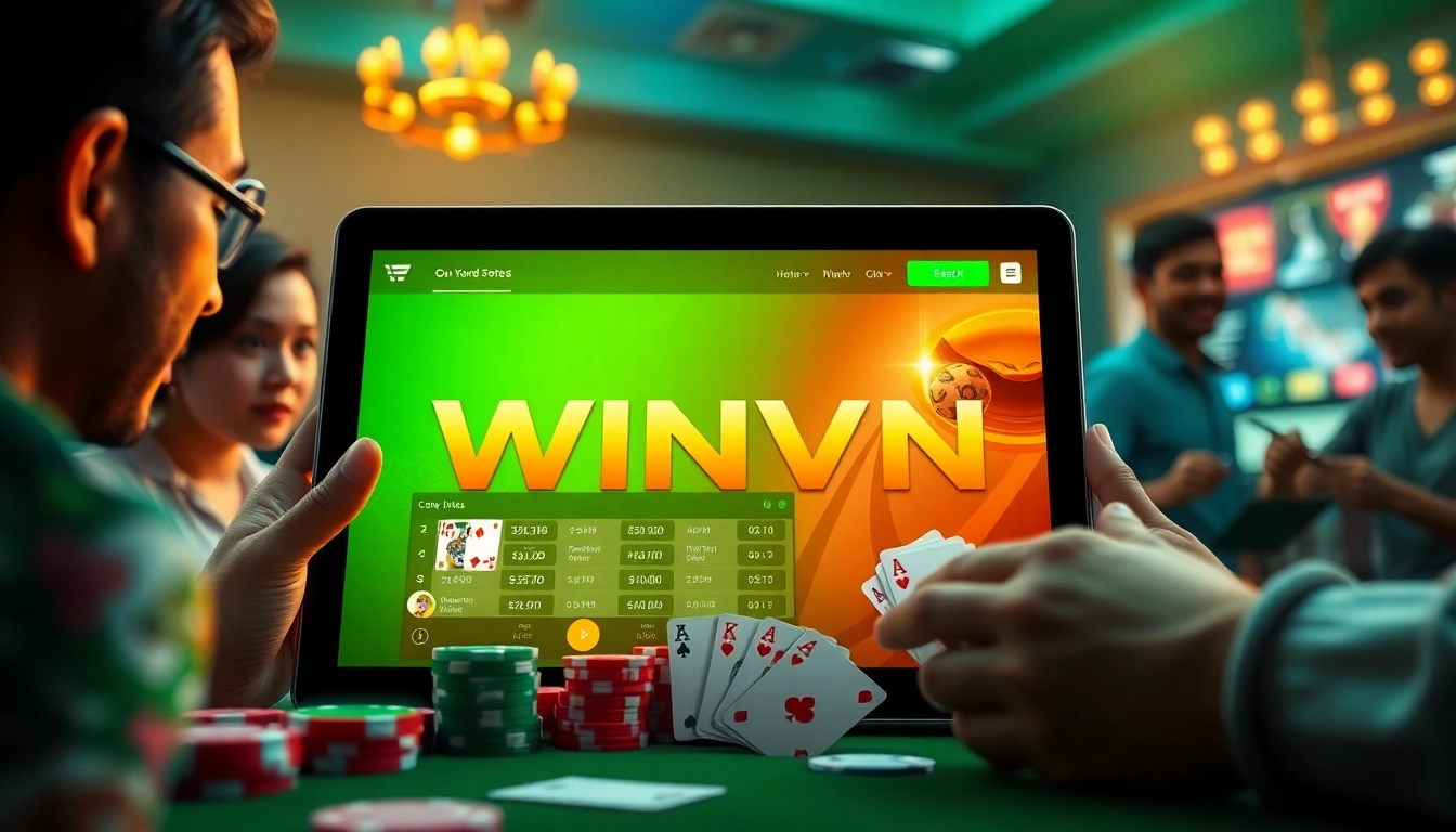 Exciting online gambling experience at winvn88.live showcasing vibrant casino elements.